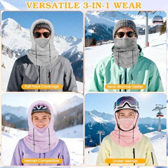 Thermal Windproof Fleece Balaclava for Skiing Cycling Hiking main image 4